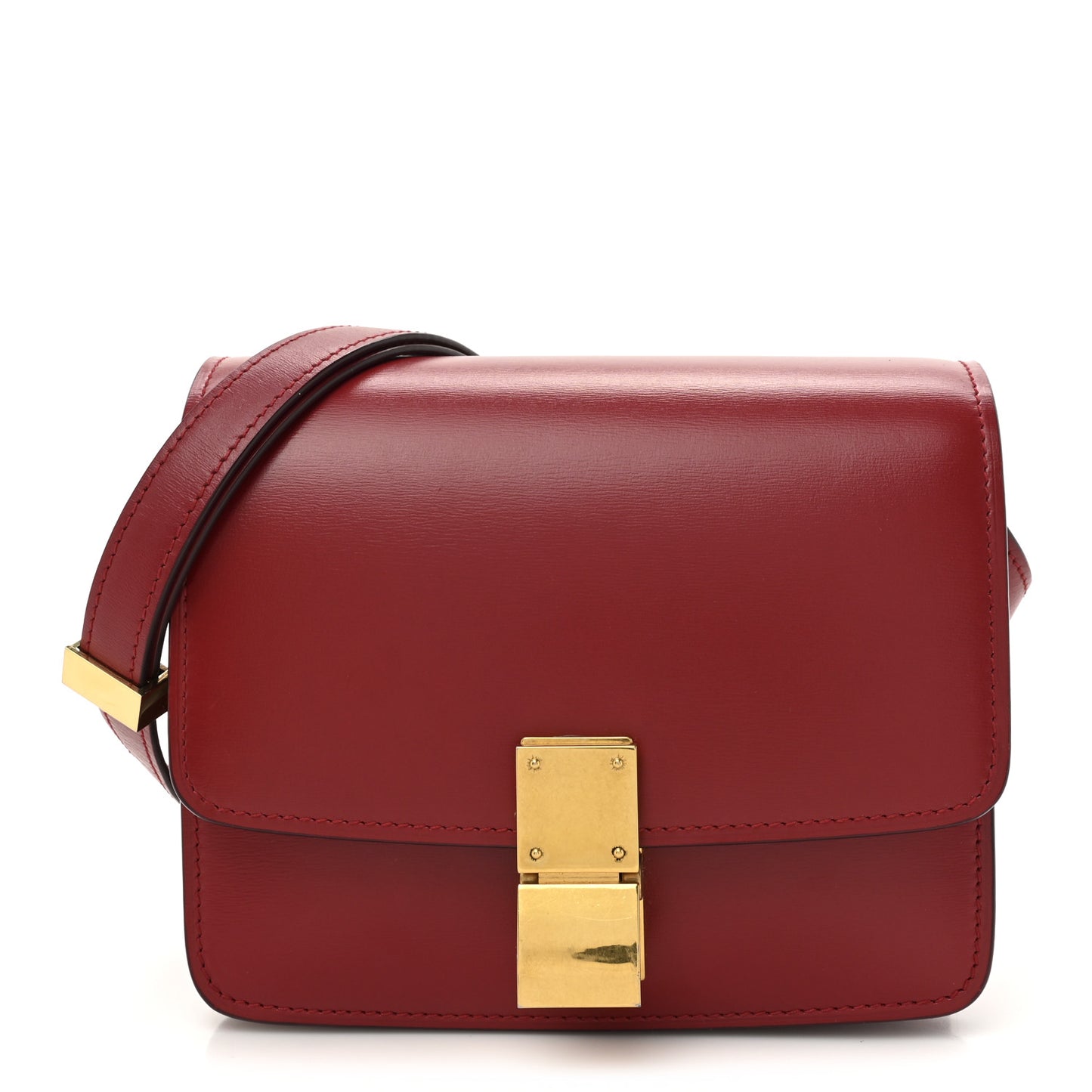 Box Calfskin Small Classic Box Flap Bag Red