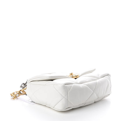 Chanel Goatskin Quilted Medium 19 Flap White 3 of 9