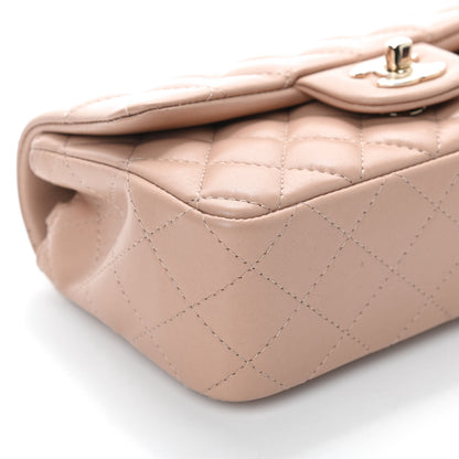 Chanel Lambskin Quilted Mini Rectangular Flap Beige 9 of 11