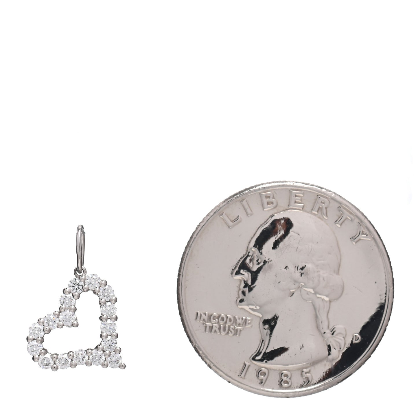 Platinum Diamond Mini Heart Charm