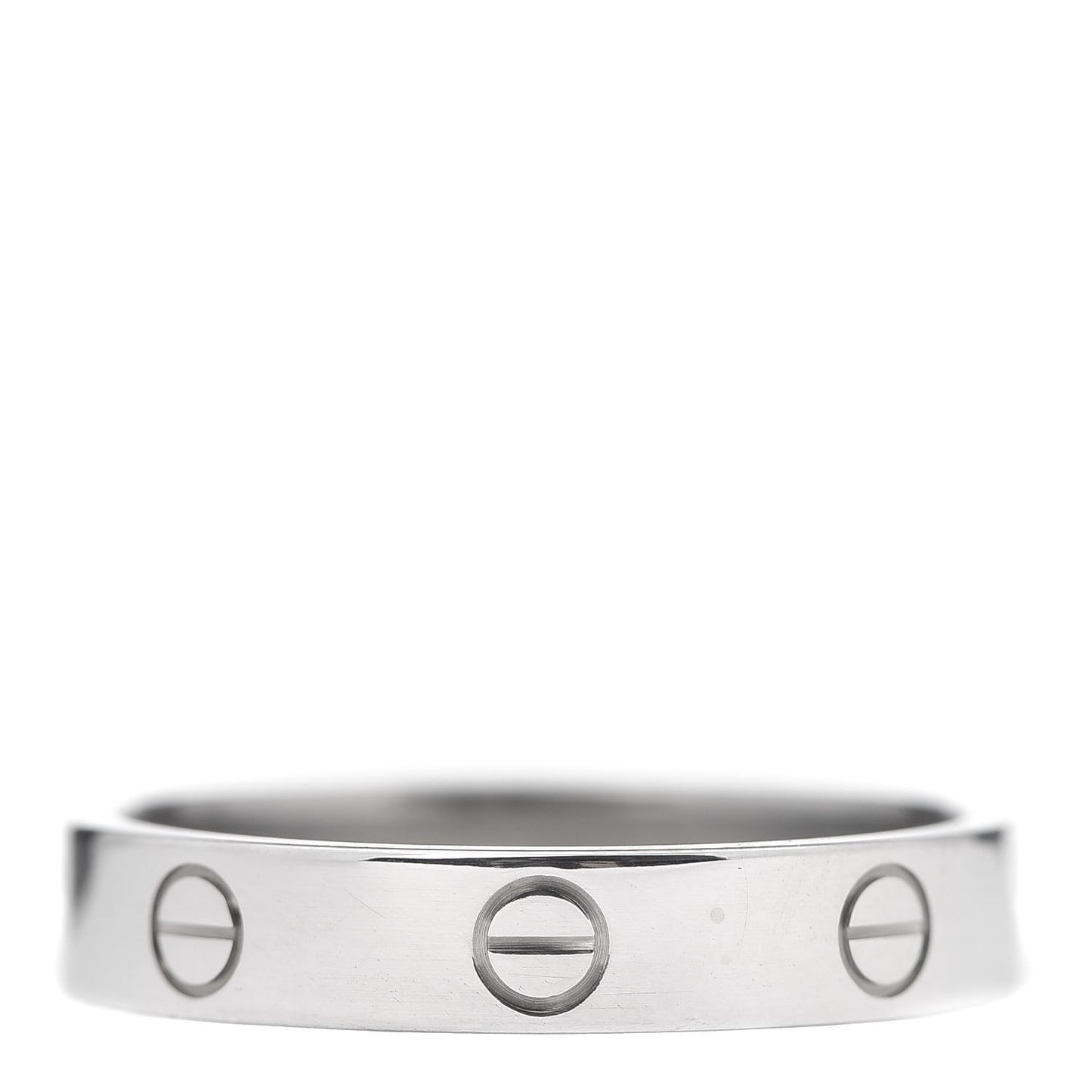18K White Gold 3.5mm LOVE Wedding Band Ring 58 8.25