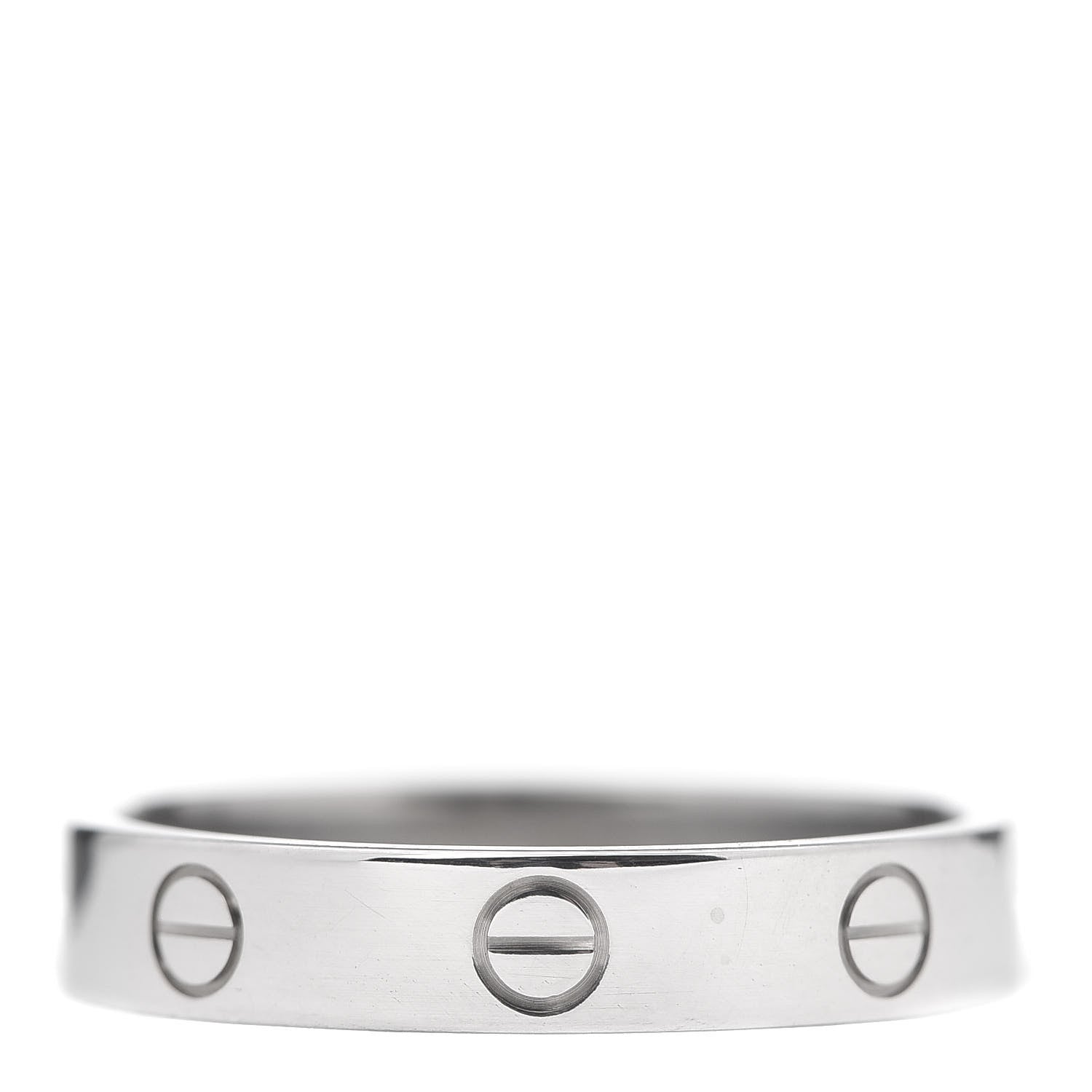 Cartier 18K White Gold 3.5mm LOVE Wedding Band Ring 58 8.25 3 of 4