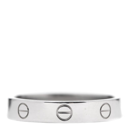 Cartier 18K White Gold 3.5mm LOVE Wedding Band Ring 58 8.25 3 of 4