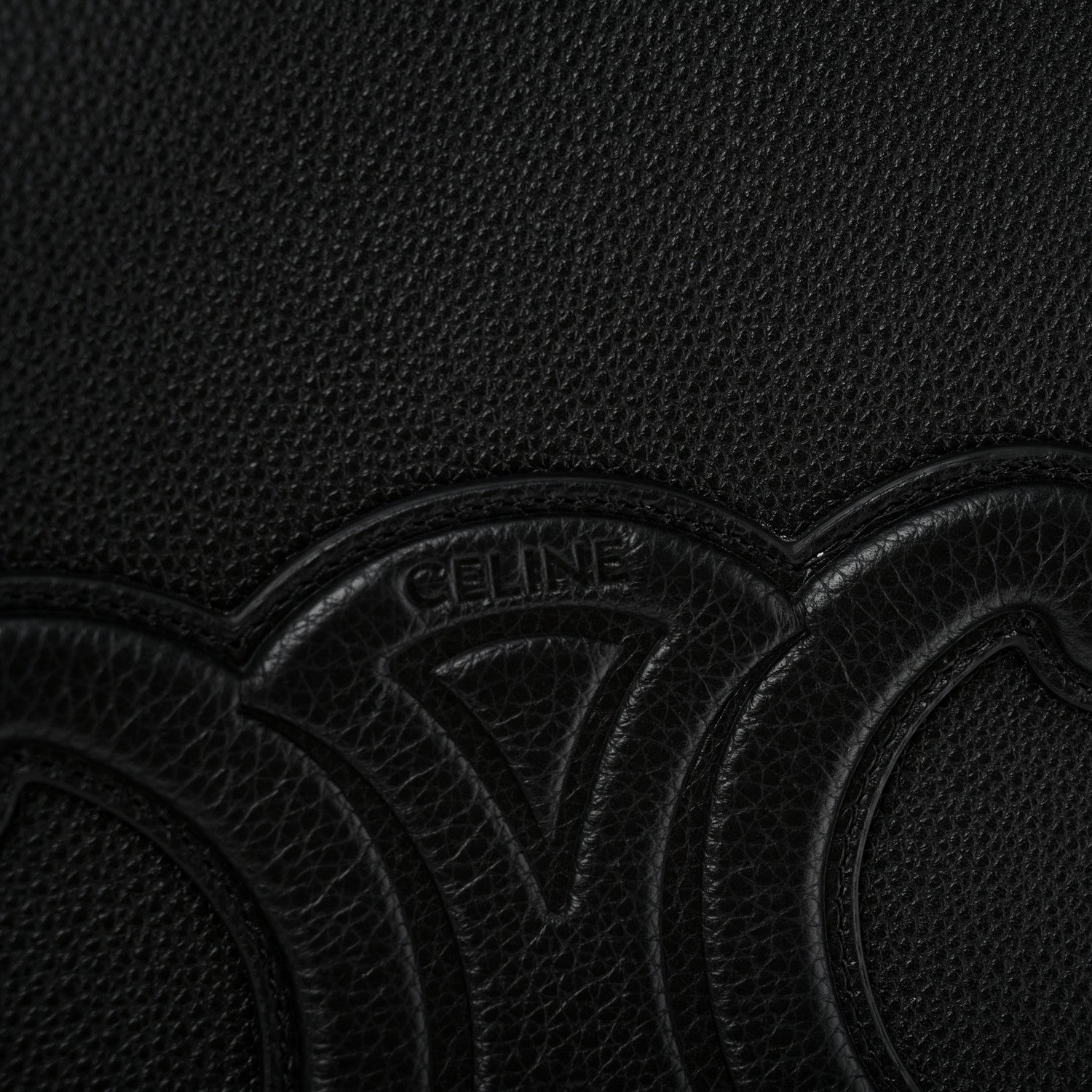 Celine Grained Calfskin Triomphe Medium Cabas Anais Black 11 of 11