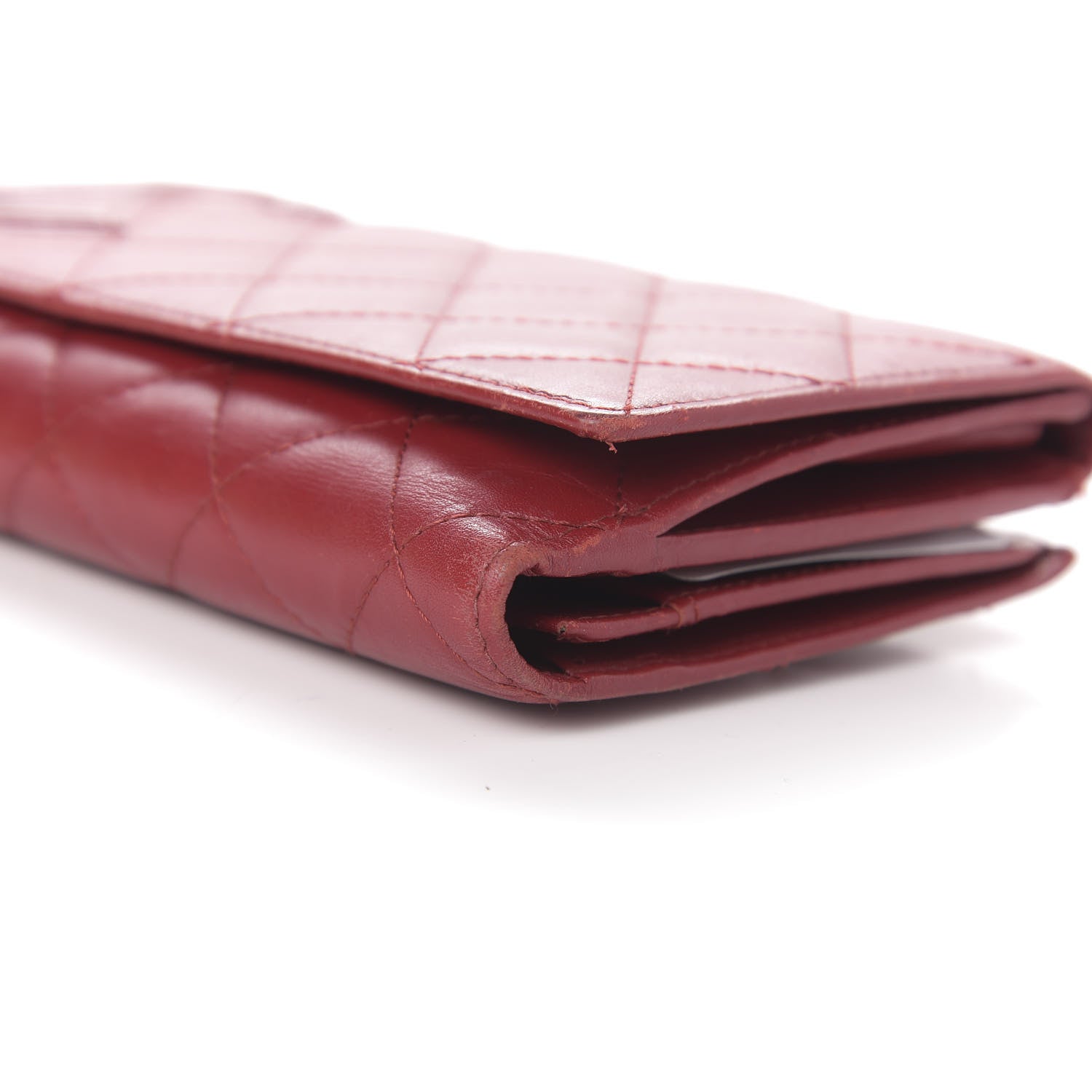 Chanel Calfskin Quilted Cambon Long Double Wallet Red 19 of 28