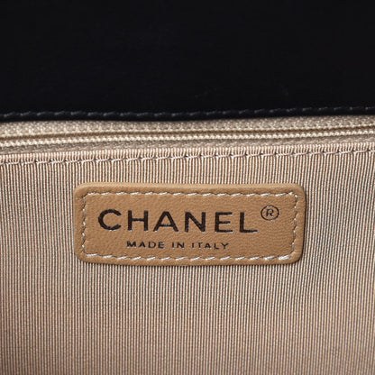 Chanel Glazed Crinkled Calfskin Medium East West Flap Black 6 of 7