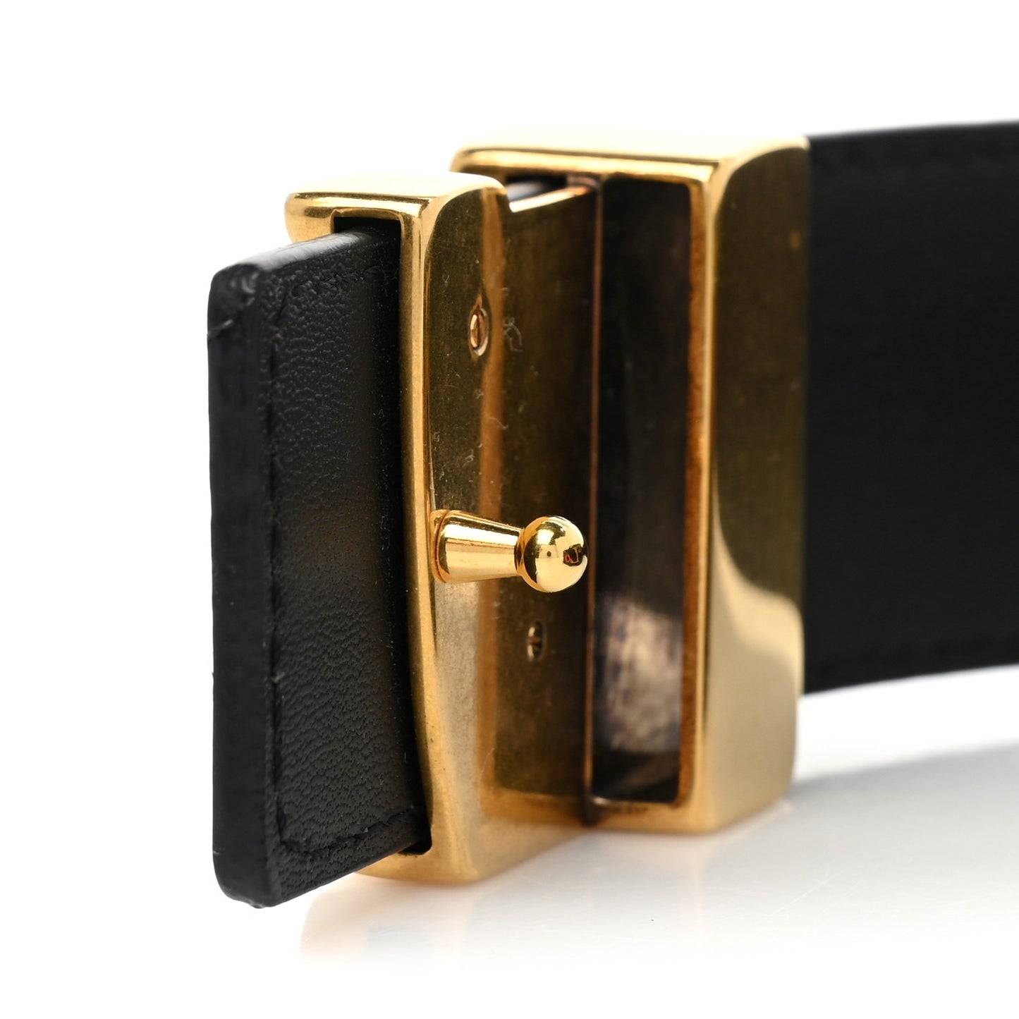 Calfskin 35mm LV New Wave Belt 80 32 Black