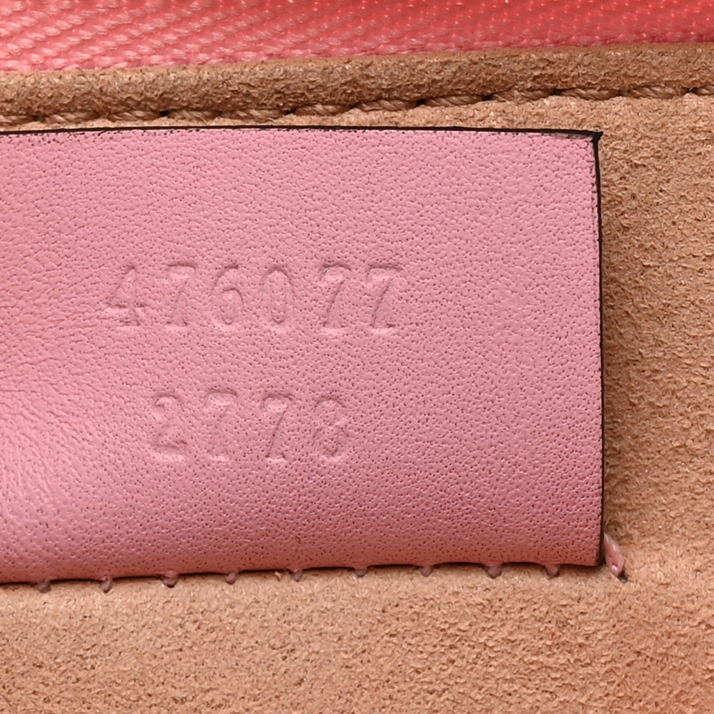 Calfskin Striped Oversized Bee Zip Pouch White Pink Red