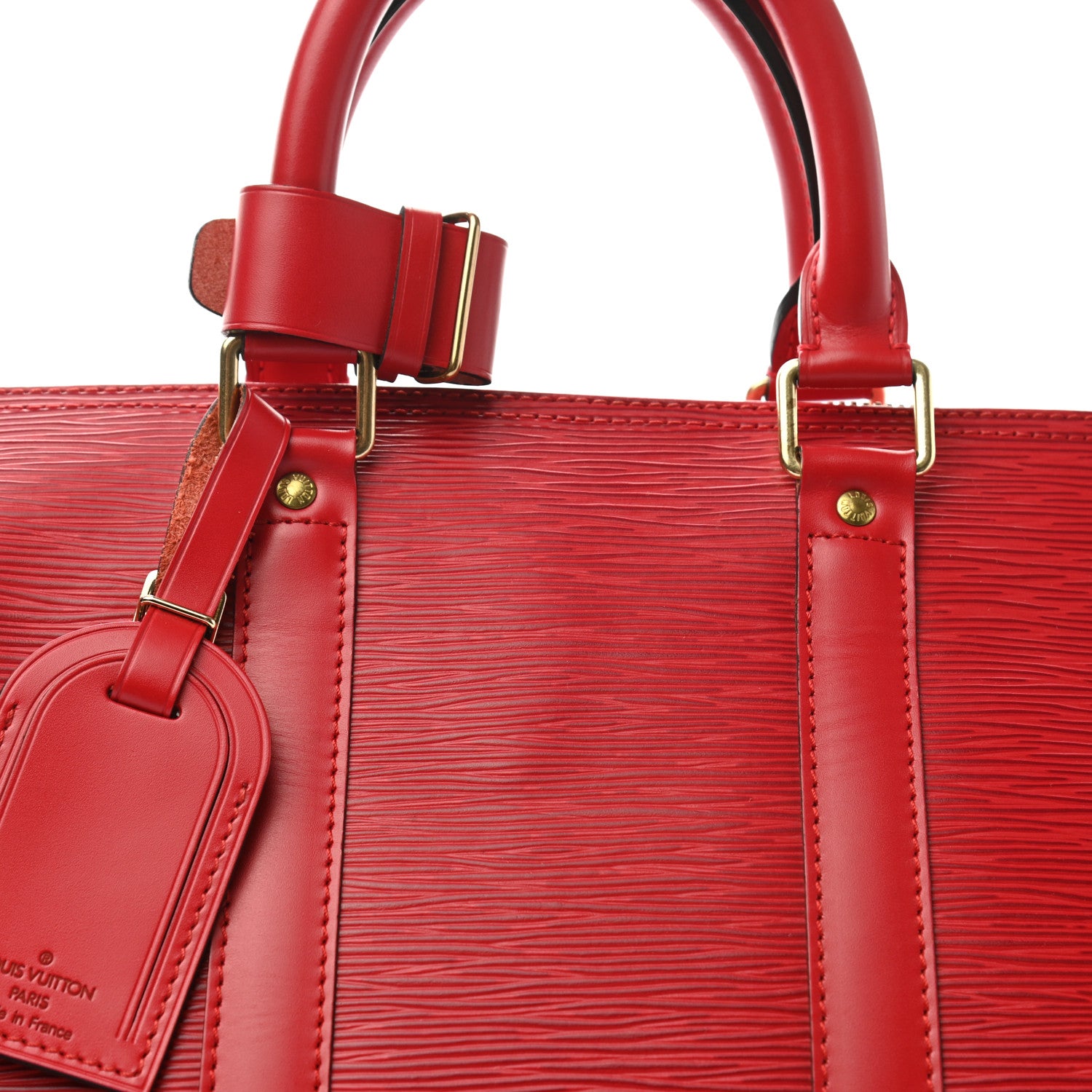 Louis Vuitton Epi Keepall 45 Castillan Red 7 of 10