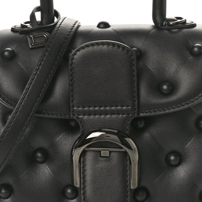Delvaux Grained Rodeo Calfskin Quilted Mini Brillant Satchel Black 9 of 14