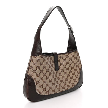 Gucci Monogram Web Jackie O Hobo Dark Brown 3 of 11