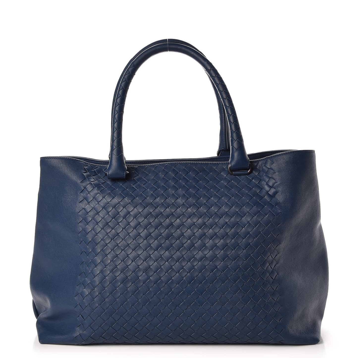 Calfskin Intrecciato Tote Dark Denim