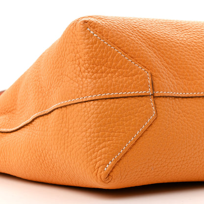 Hermes Taurillon Clemence Double Sens 36 Reversible Tote Moutarde Orange 14 of 17