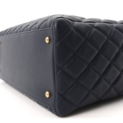 Chanel Caviar Quilted Large Coco Handle Shopping Tote Navy 10 of 10