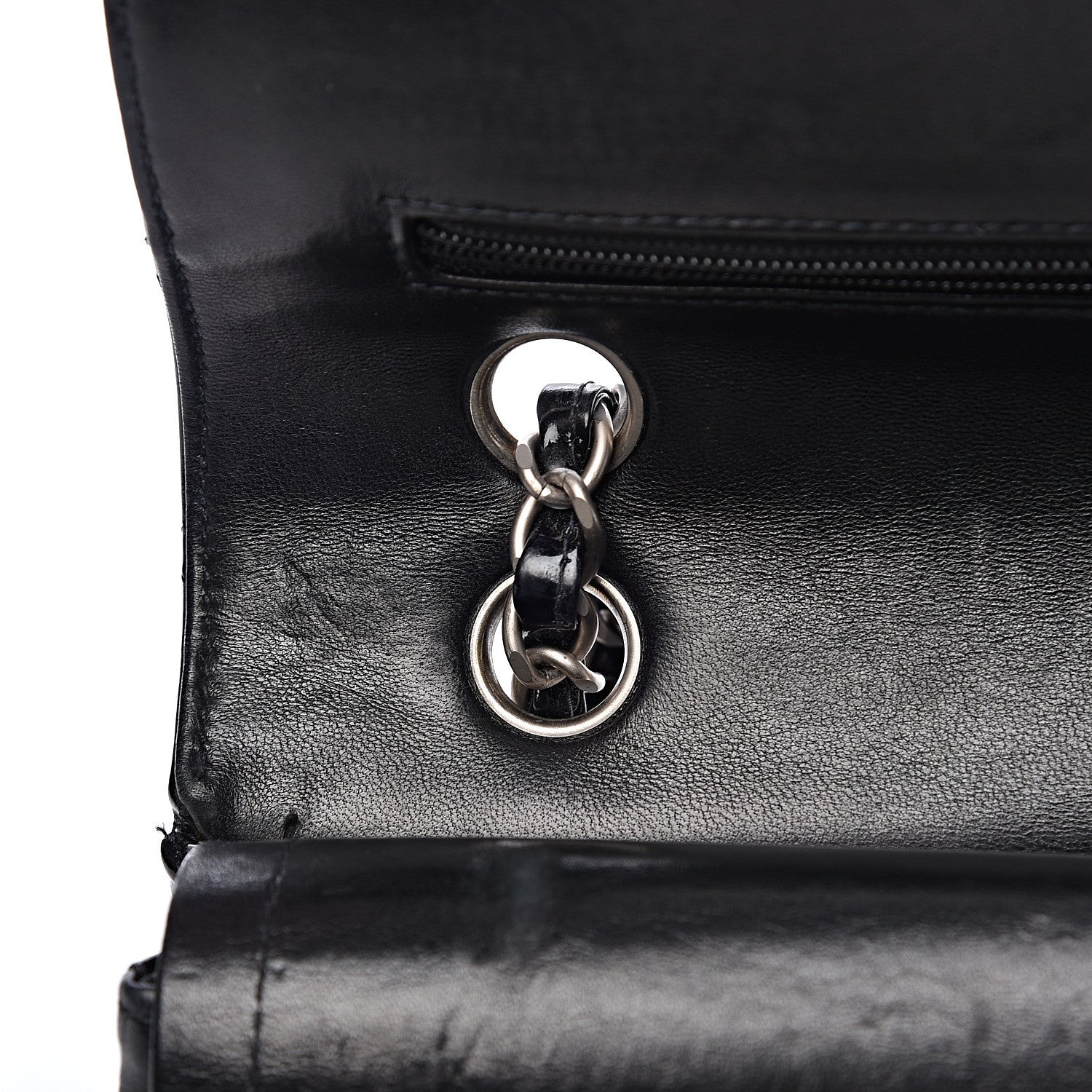 Chanel Patent Quilted Medium Double Flap Black 12 of 17