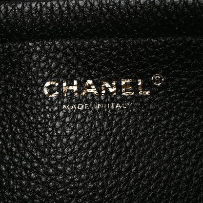 Chanel Grained Calfskin Boucle Urban Essentials Small Shopping Bag Ecru Black 6 of 10
