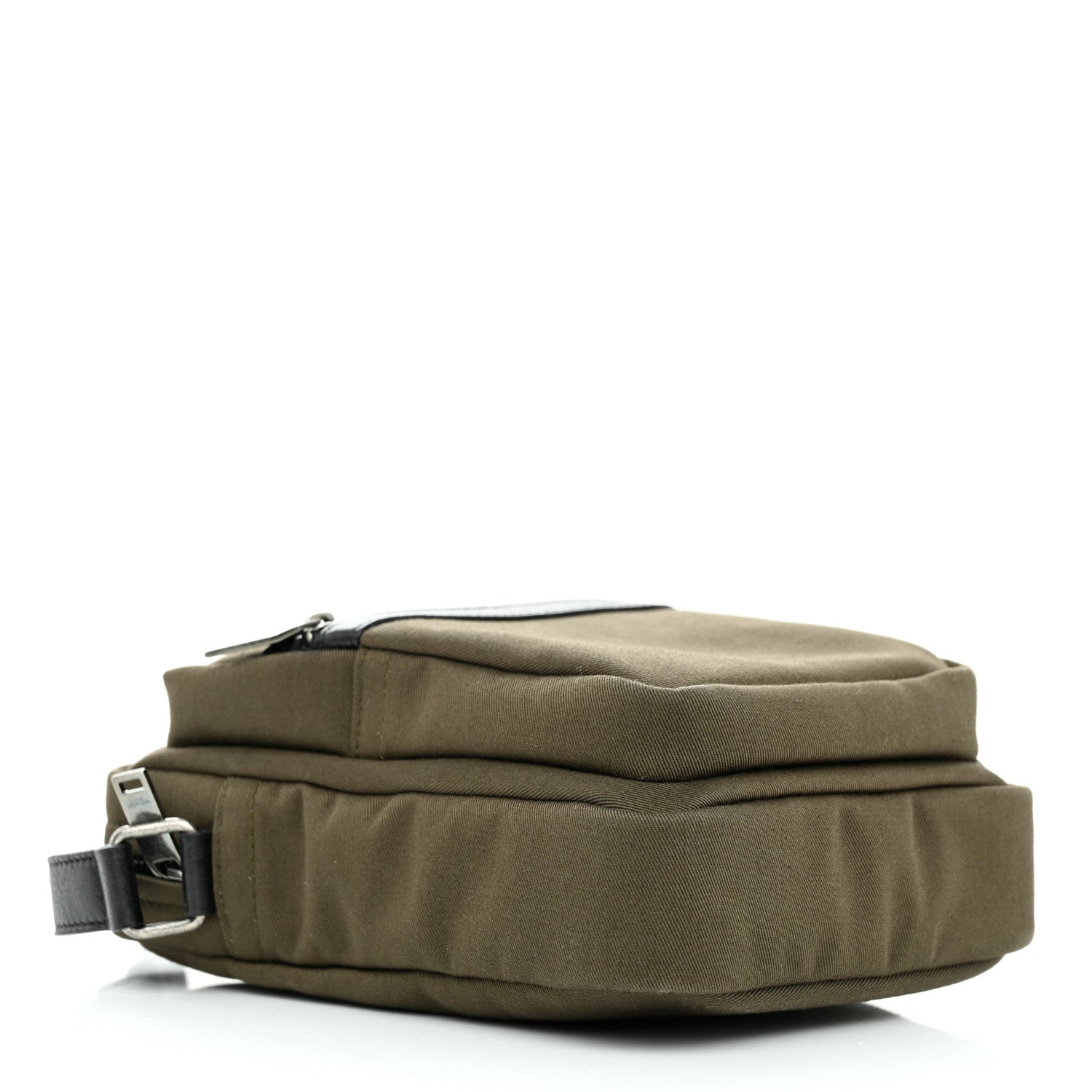 Saint Laurent Canvas Calfskin Sid Messenger Bag Kaki Face Black 4 of 13