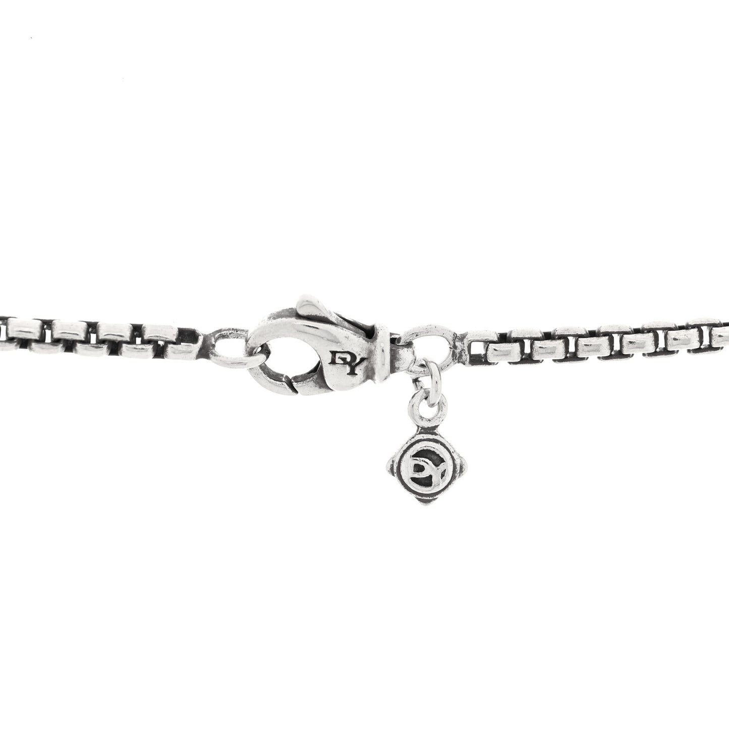 Sterling Silver Logo Station Necklace 36"