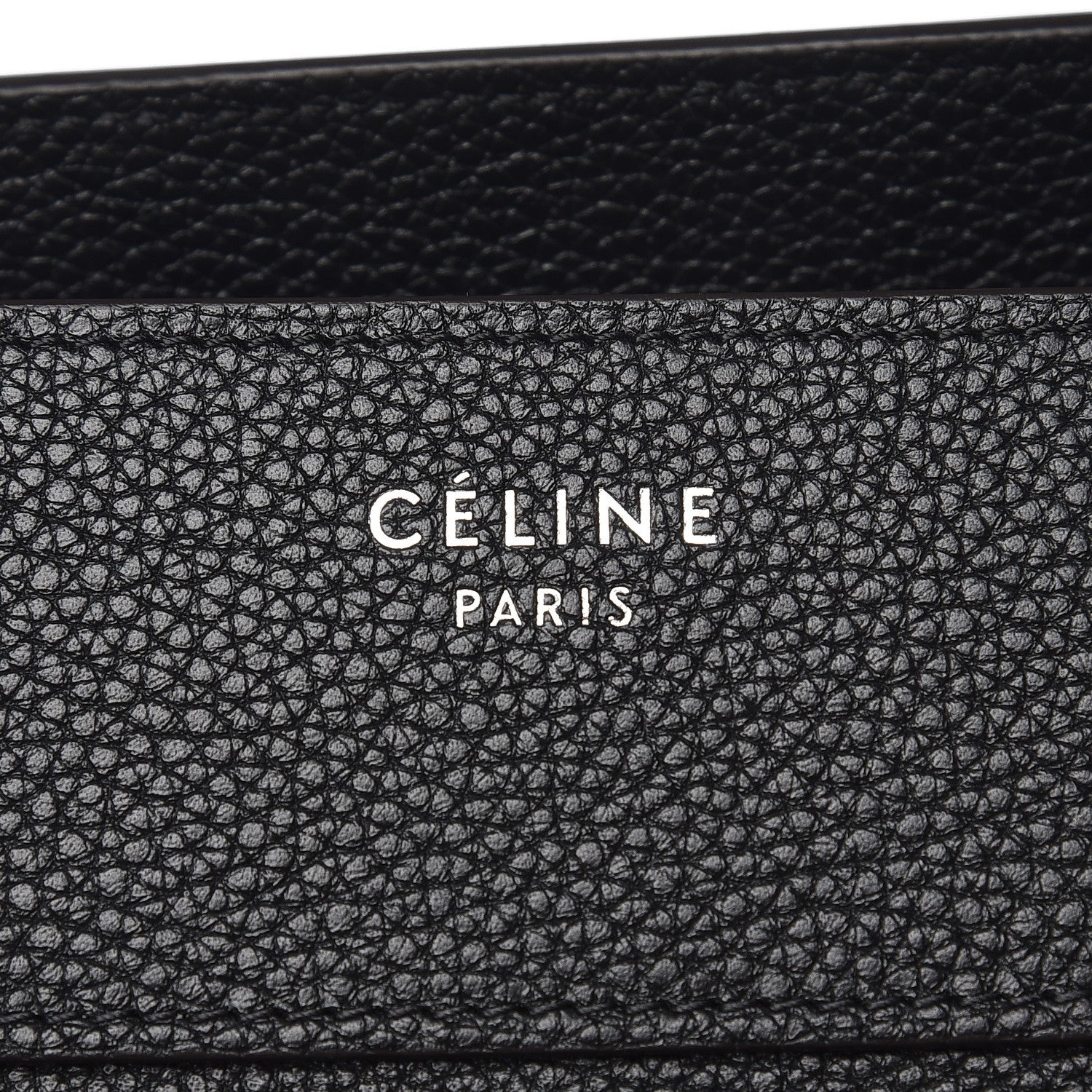 Celine Drummed Calfskin Mini Luggage Black 7 of 7