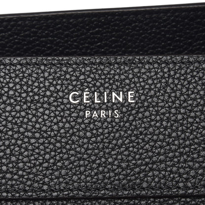 Celine Drummed Calfskin Mini Luggage Black 7 of 7