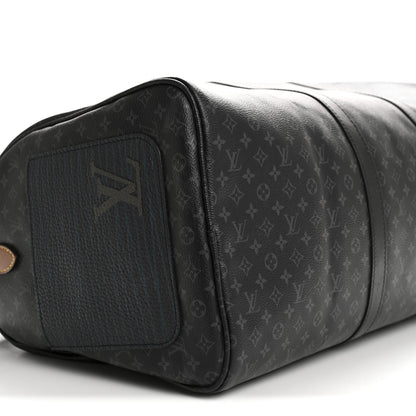 Louis Vuitton Monogram Eclipse Patchwork Keepall Bandouliere 50 8 of 12