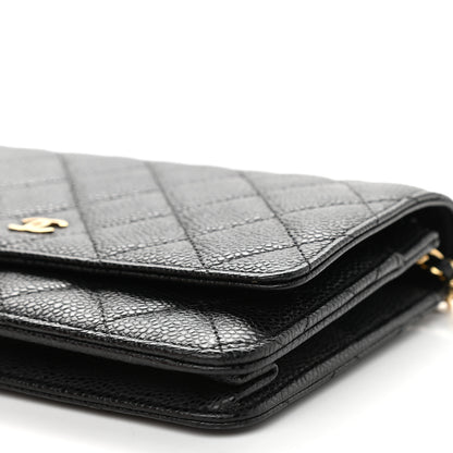 Chanel Caviar Quilted Wallet On Chain WOC Black 10 of 10