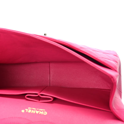 Chanel Lambskin Quilted Jumbo Double Flap Dark Pink 4 of 8