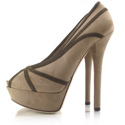 Fendi Suede Jardin Platform Pumps 38.5 2 of 6