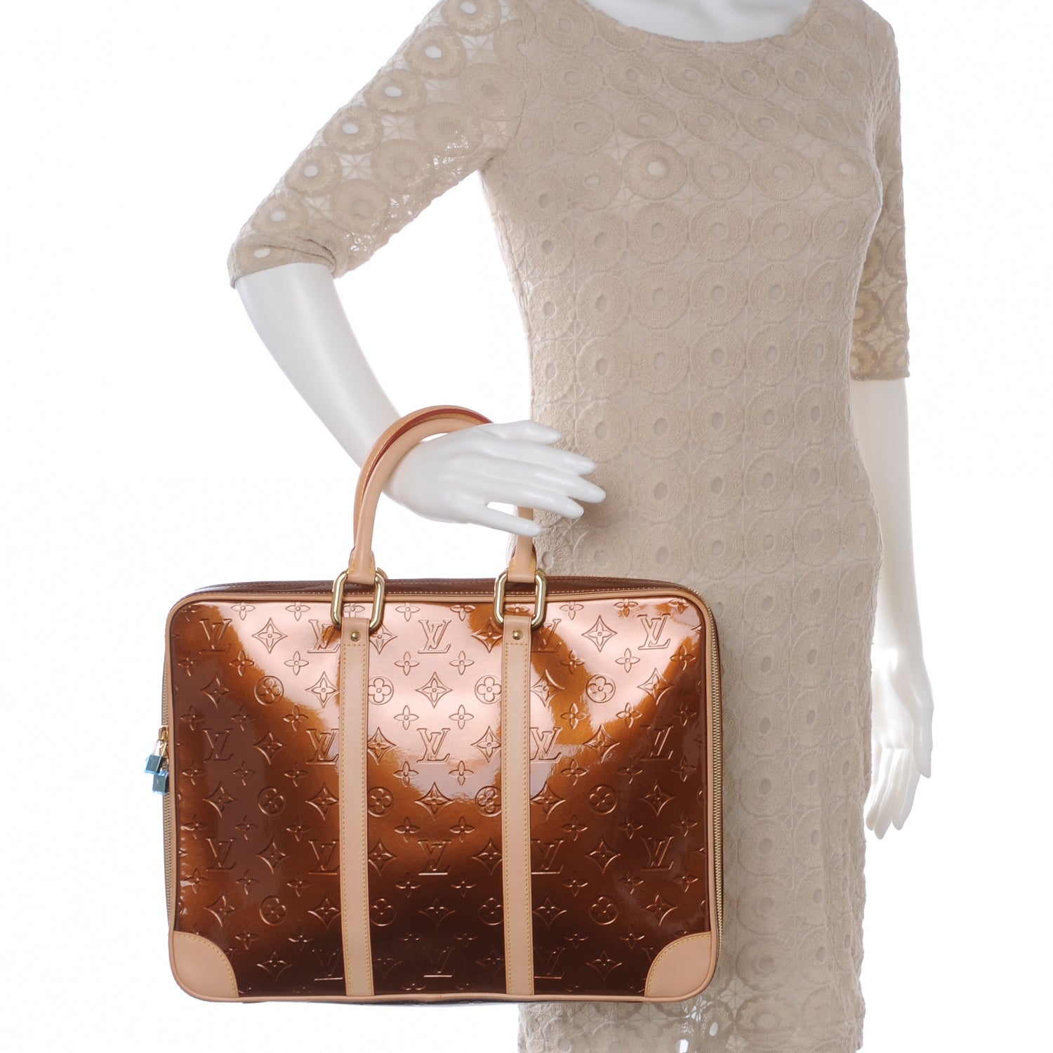 Louis Vuitton Vernis Vandam Briefcase Bronze 2 of 7