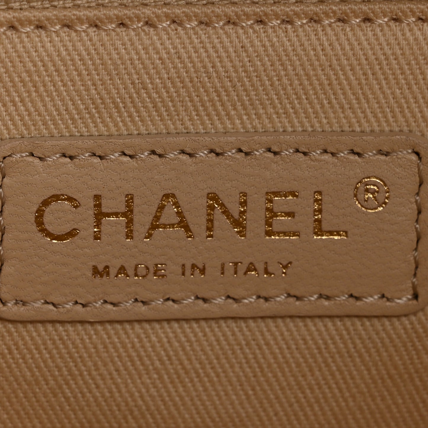 Tweed Nature Medium Single Flap Dark Beige
