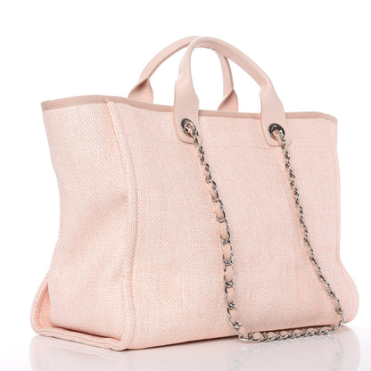 Chanel Canvas Large Deauville Tote Pink 3 of 9