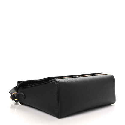 Burberry Grainy Calfskin Vintage Check Note Crossbody Bag Black 4 of 10