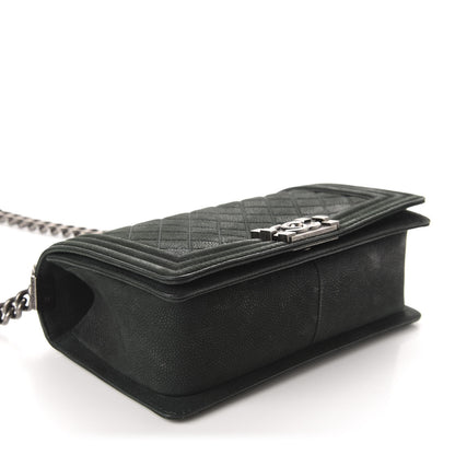 Chanel Iridescent Caviar Quilted Medium Boy Flap Dark Green 4 of 18