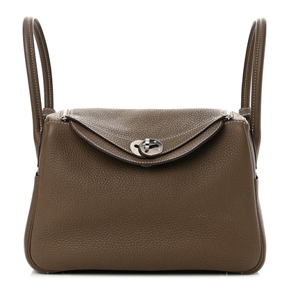 Hermes Taurillon Clemence Lindy 26 Etoupe 1 of 12