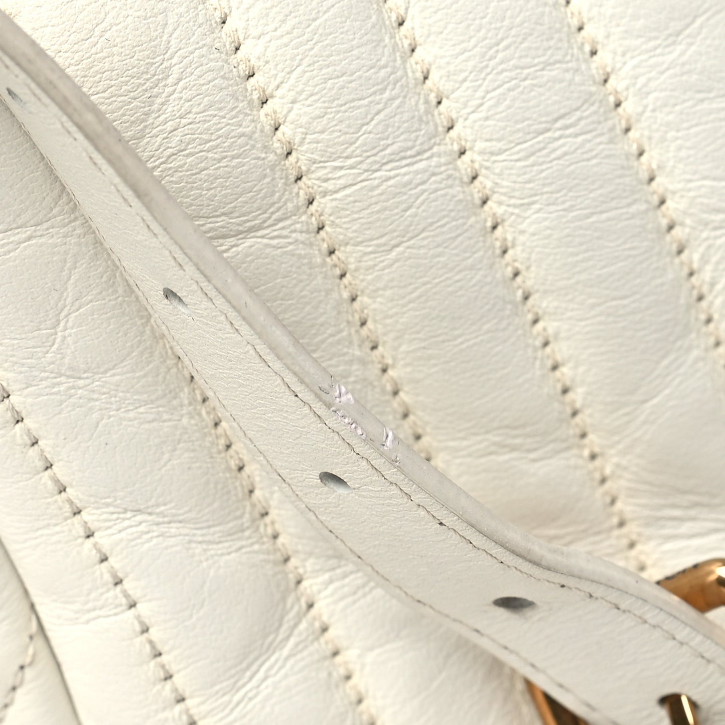 Calfskin Quilted New Wave Bumbag White