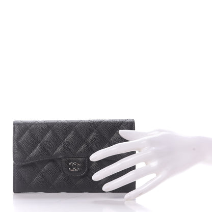 Chanel Caviar Quilted Large Flap Wallet Black 2 of 10