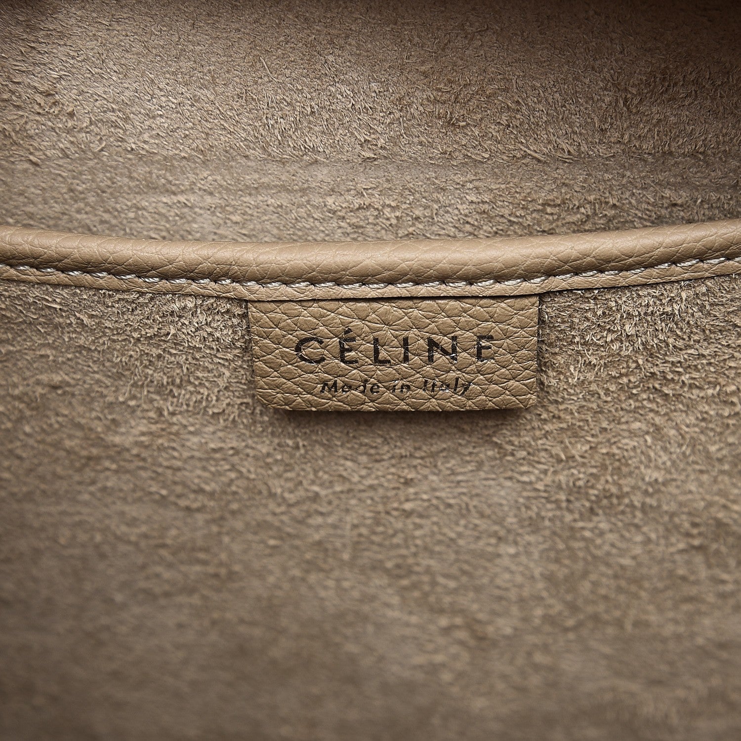 Celine Drummed Calfskin Nano Luggage Dune 8 of 9