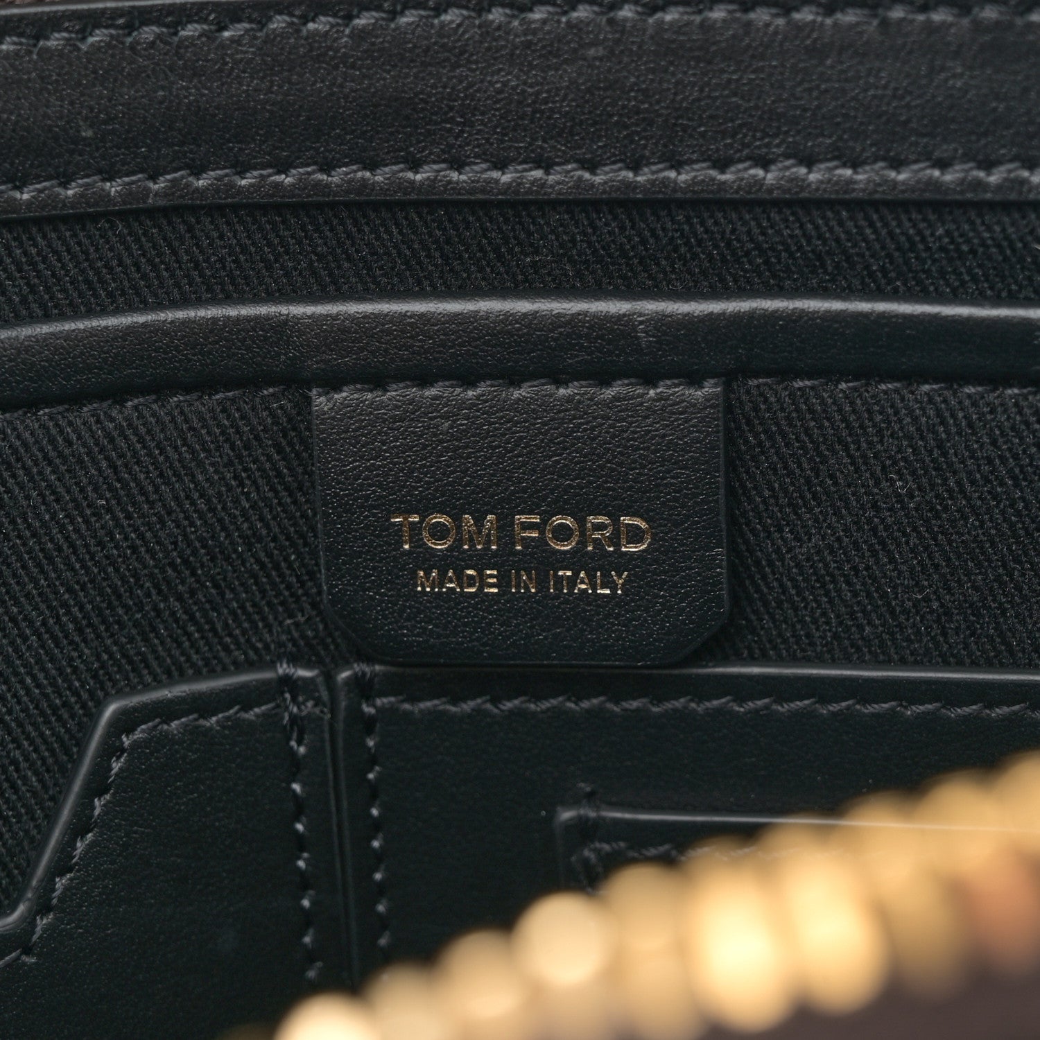 Tom Ford Grained Calfskin Portfolio Clutch With Handle Dark Brown Black 6 of 9