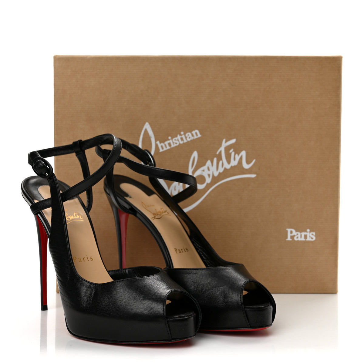Christian Louboutin Kid Jenlove Alta 120 Pumps 39 Black 11 of 11