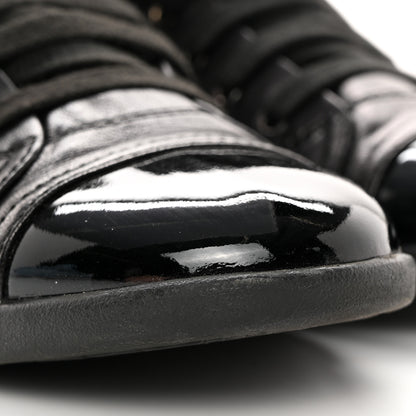 Chanel Lambskin Patent Cap Toe CC Sneakers 36 Black 11 of 18