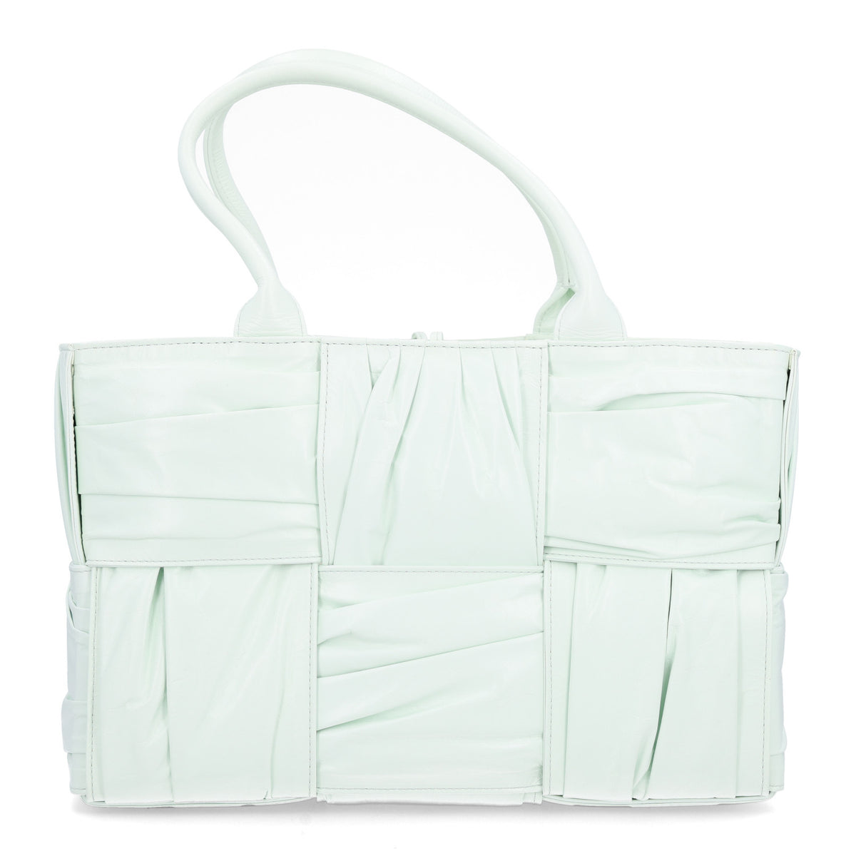 Foulard Intrecciato Pleated Medium Arco Tote Glacier