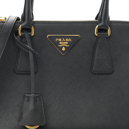 Prada Saffiano Mini Galleria Double Zip Tote Black 8 of 10