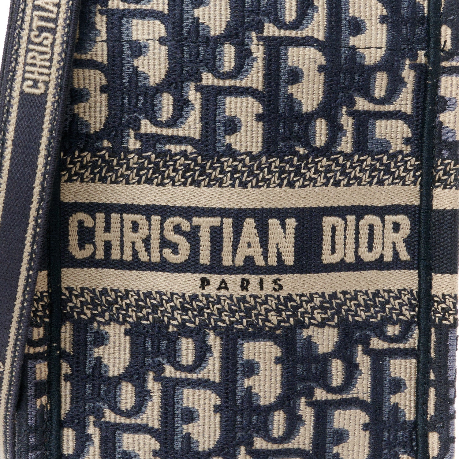 Christian Dior Oblique Mini Book Tote Phone Bag Blue 1631783