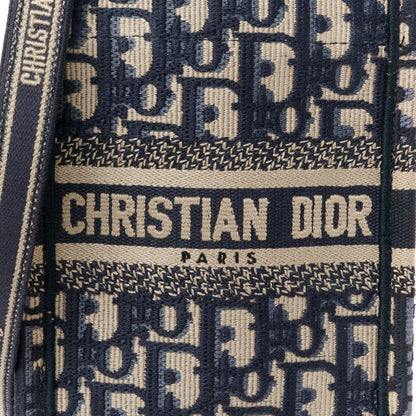 Christian Dior Oblique Mini Book Tote Phone Bag Blue 8 of 10
