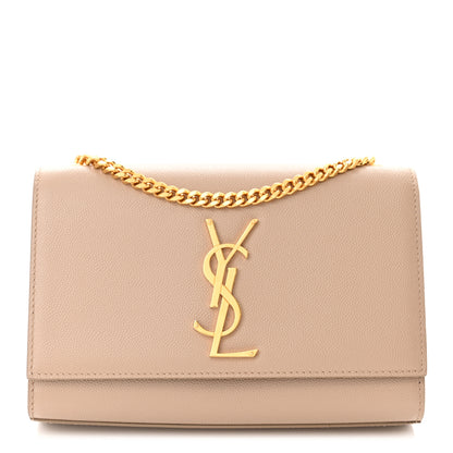 Saint Laurent Grain De Poudre Small Monogram Kate Satchel Dark Beige 1 of 11