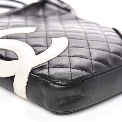 Chanel Calfskin Quilted Medium Cambon Messenger Black White 8 of 12