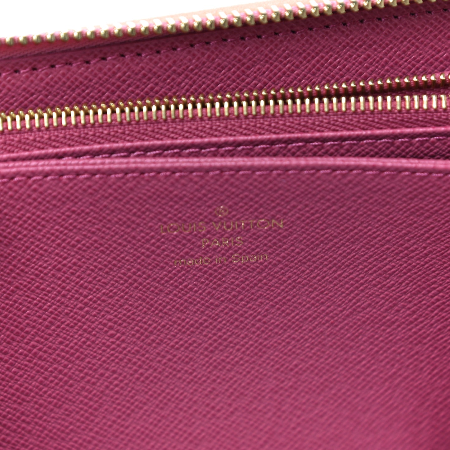 Denim Monogram Jacquard Zippy Wallet Pink