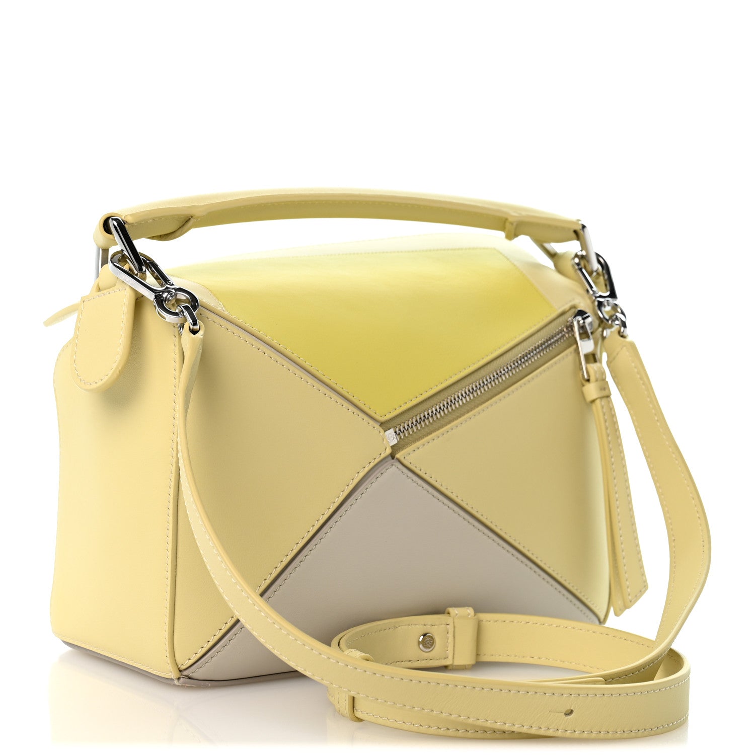 Loewe X ALBERS Nappa Calfskin Small Puzzle Bag Pale Grey Light Citrine 3 of 11