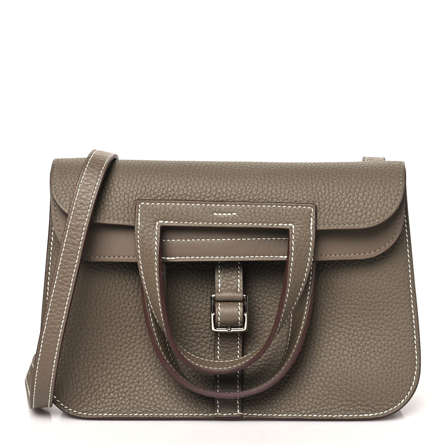 Hermes Taurillon Clemence Halzan 25 Etoupe 1 of 10