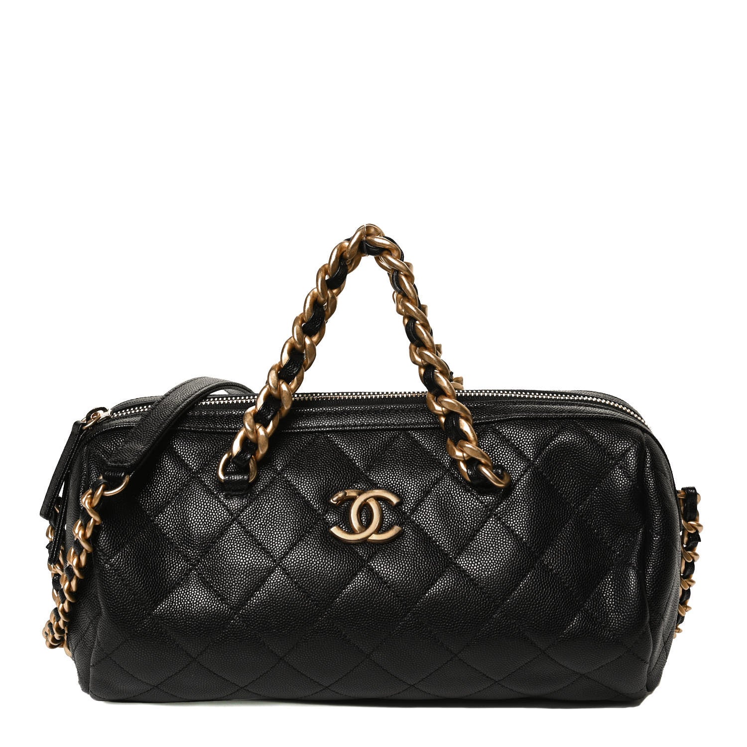 Chanel Caviar Quilted Small Fashion Therapy Bowling Bag Black 1 of 9